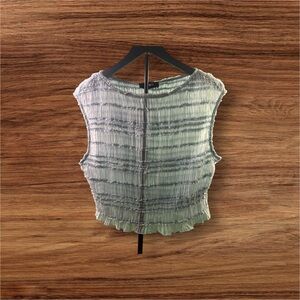 Cider Gray Textured Blouse